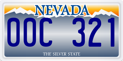NV license plate 00C321