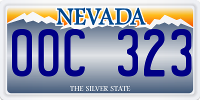 NV license plate 00C323