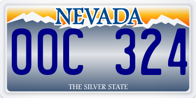 NV license plate 00C324