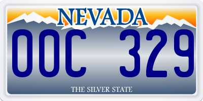 NV license plate 00C329