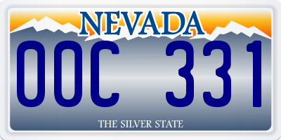 NV license plate 00C331