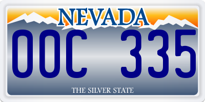 NV license plate 00C335