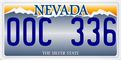 NV license plate 00C336
