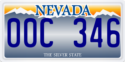 NV license plate 00C346