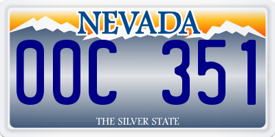 NV license plate 00C351