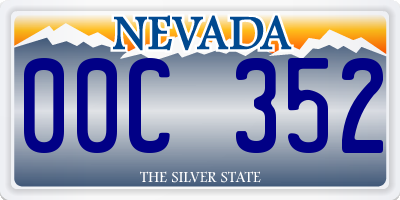 NV license plate 00C352