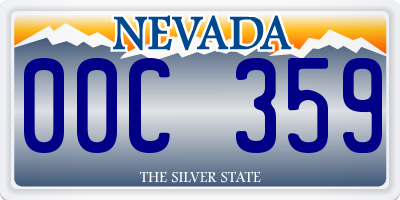 NV license plate 00C359