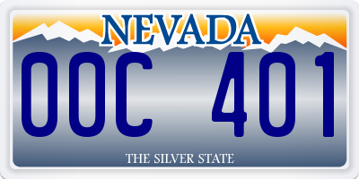NV license plate 00C401