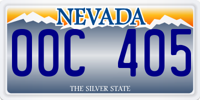 NV license plate 00C405
