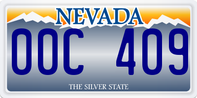 NV license plate 00C409