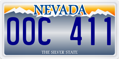 NV license plate 00C411