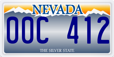 NV license plate 00C412