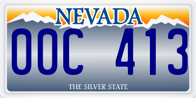 NV license plate 00C413