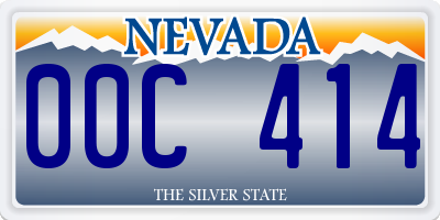 NV license plate 00C414