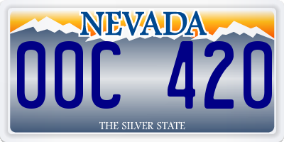 NV license plate 00C420