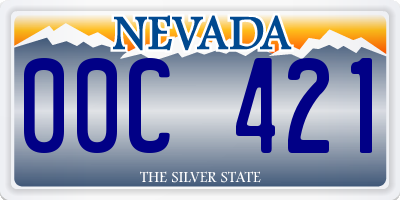 NV license plate 00C421