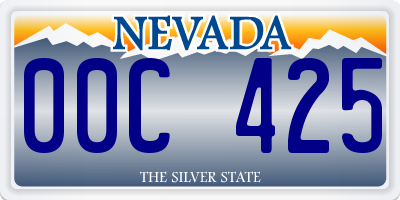 NV license plate 00C425