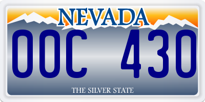 NV license plate 00C430
