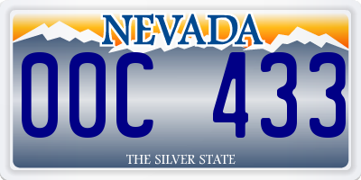 NV license plate 00C433