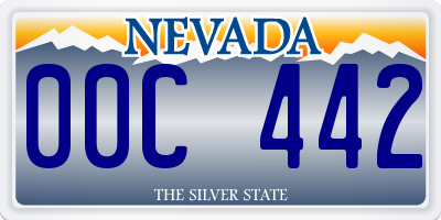 NV license plate 00C442