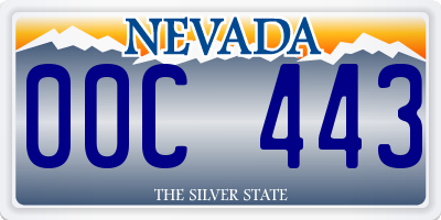 NV license plate 00C443