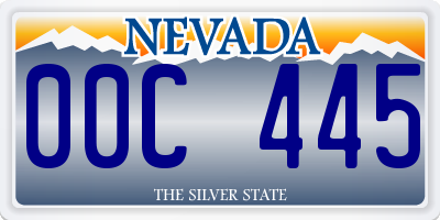 NV license plate 00C445