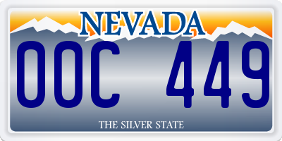 NV license plate 00C449