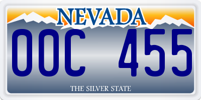 NV license plate 00C455