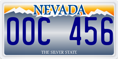 NV license plate 00C456