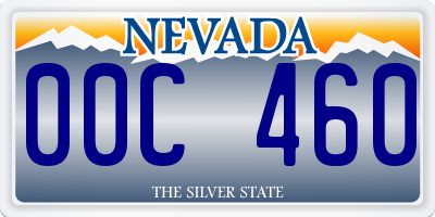 NV license plate 00C460