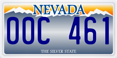 NV license plate 00C461