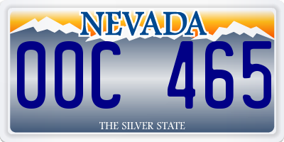 NV license plate 00C465