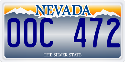 NV license plate 00C472