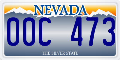 NV license plate 00C473