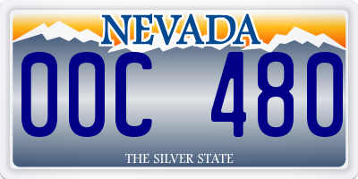 NV license plate 00C480