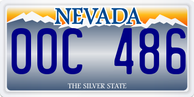NV license plate 00C486