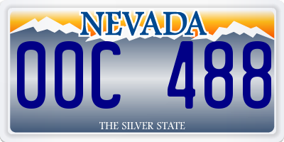 NV license plate 00C488