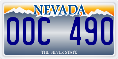 NV license plate 00C490