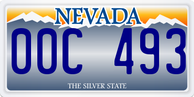 NV license plate 00C493