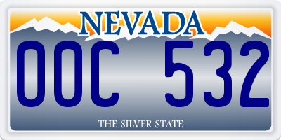 NV license plate 00C532