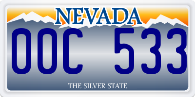 NV license plate 00C533
