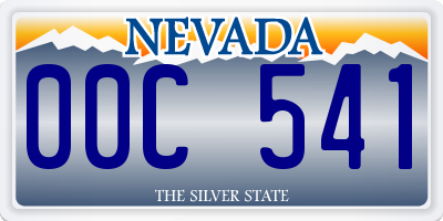 NV license plate 00C541