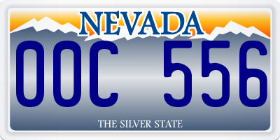 NV license plate 00C556