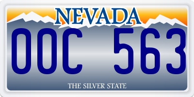 NV license plate 00C563