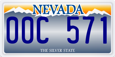 NV license plate 00C571