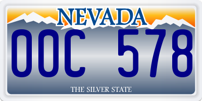 NV license plate 00C578