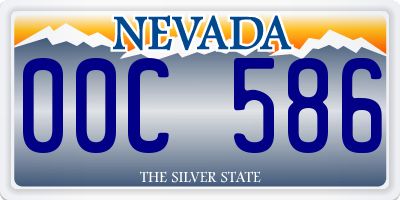 NV license plate 00C586