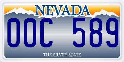 NV license plate 00C589