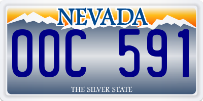 NV license plate 00C591