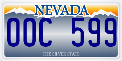 NV license plate 00C599